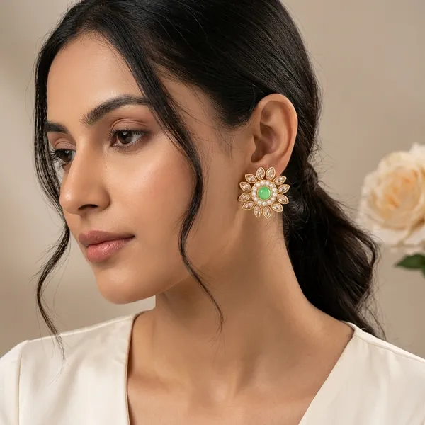 The_Reva_Mint_Sunflower_Studs