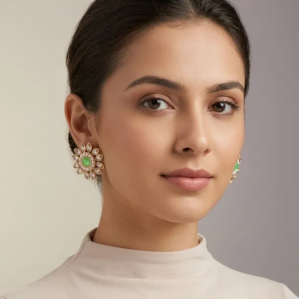 The_Reva_Mint_Sunflower_Studs