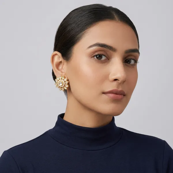 The_Reva_White_Sunflower_Studs