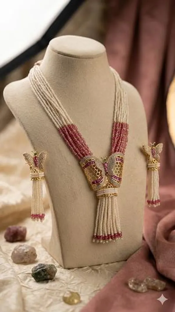 Butterfly_Pearl_Tassel_Necklace_Set