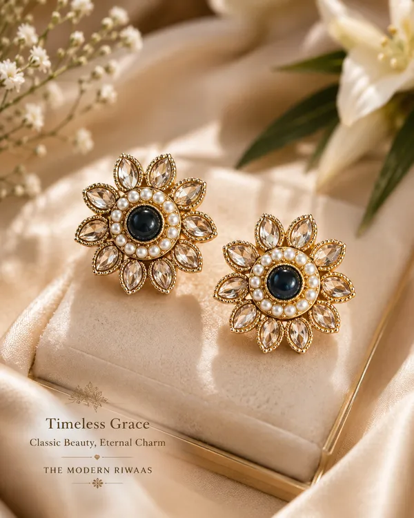 The_Reva_Blue_Sunflower_Studs
