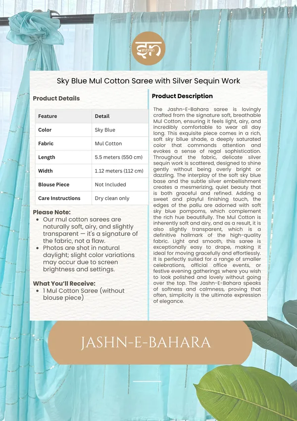 Jashn-E-Bahara:_Sky_Blue_&_Silver_Mul_Cotton_Saree_With_Sequin_Work_For_Women