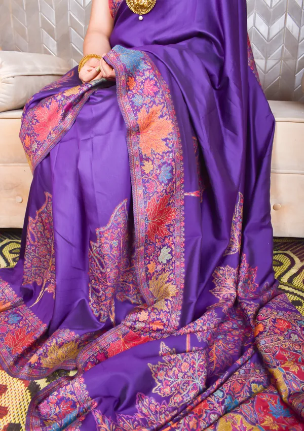 The_Autumn_Amethyst:_Imperial_purple_Mulberry_silk_saree_with_vibrant_autumn_Chinar_leaves