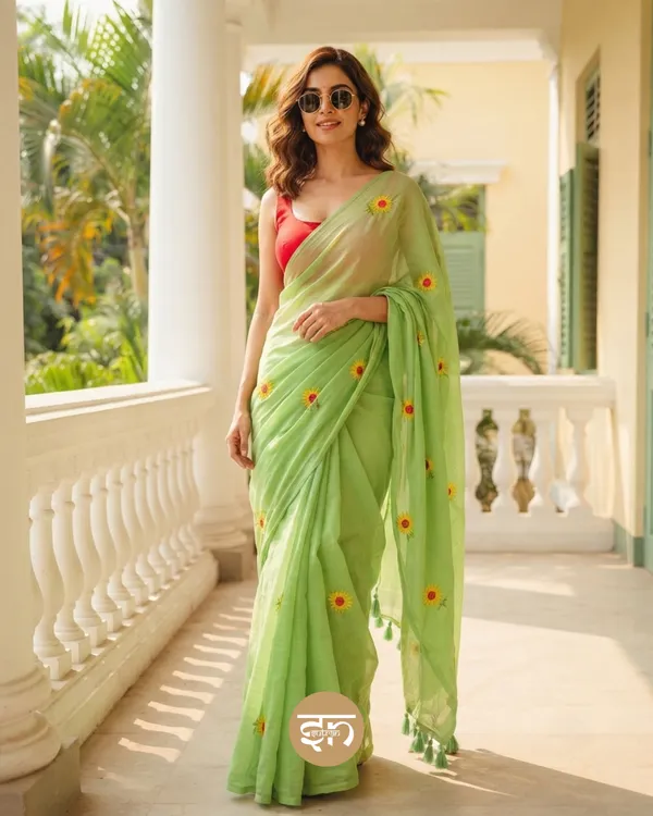 Sooraj_Ki_Bahoon_Mein:_Pista_Green_Pure_Mul_Cotton_Saree_with_Beautiful_Sunflower_Embroidery_Work