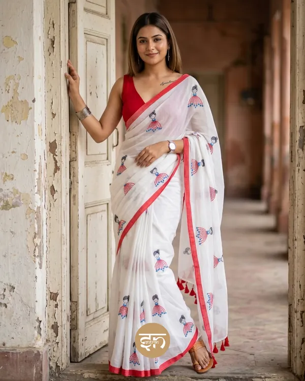 Dolly_Molly:_White_Mul_Cotton_Saree_With_Embroidery_Work_For_Women