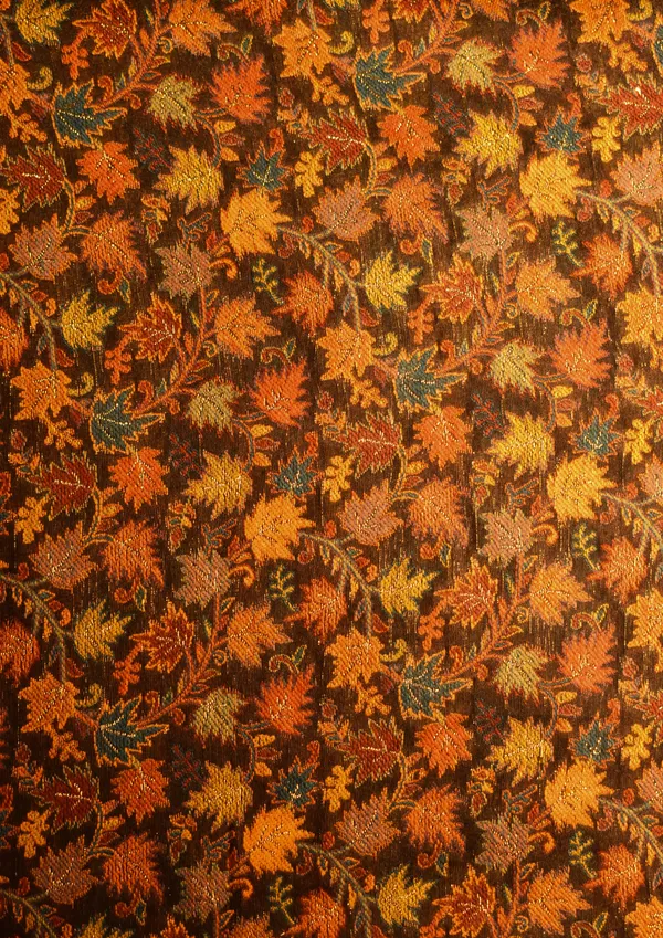 Leafloom_Noir:_Midnight_black_onyx_Mulberry_silk_with_vibrant_maple_Chinar_leaf_motifs