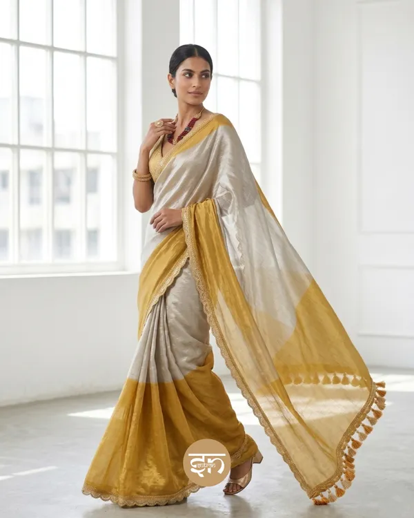 Sohagi_Taradhuli:_Silver_&_Golden_Dual-Tone_Tissue_Saree_For_Women