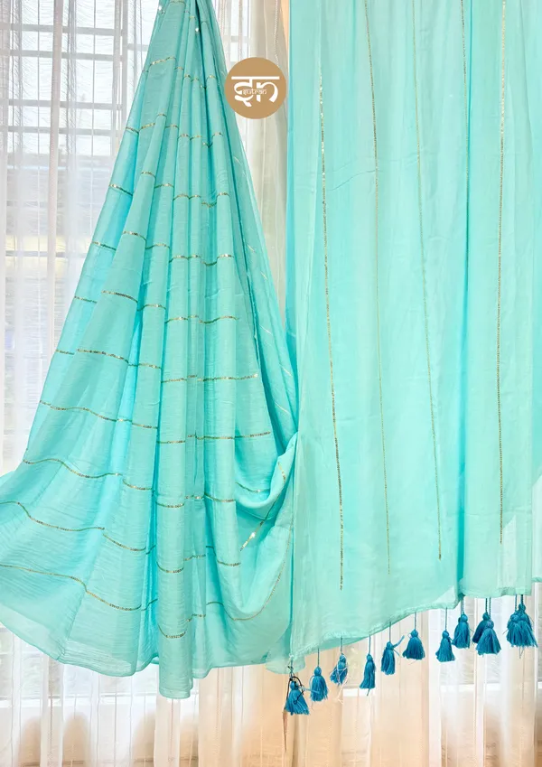 Jashn-E-Bahara:_Sky_Blue_&_Silver_Mul_Cotton_Saree_With_Sequin_Work_For_Women