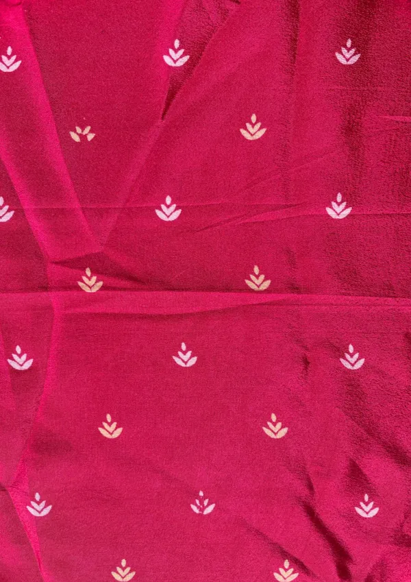 Sheesh_Chic:_Pink_Japan_Satin_Saree_with_Detailed_Ajrakh_Print_with_Mirror_Work