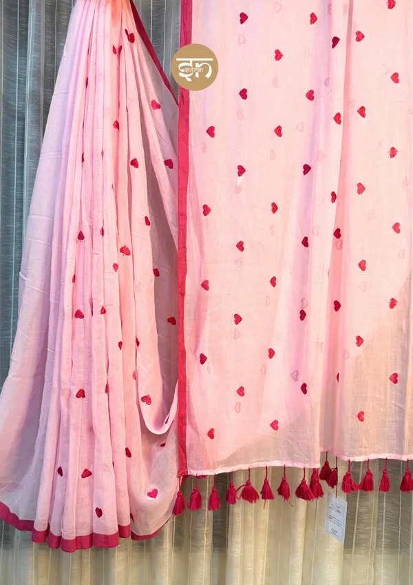 Dil_Dhadakne_Do:_Pink_Mul_Cotton_Saree_With_Embroidery_Work_For_Women