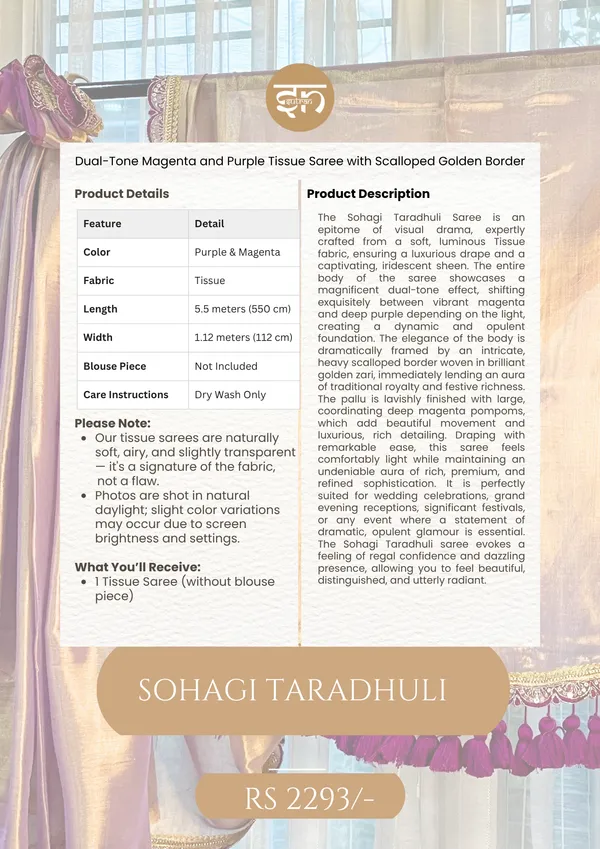 Sohagi_Taradhuli:_Purple_&_Magenta_Tissue_Saree_For_Women