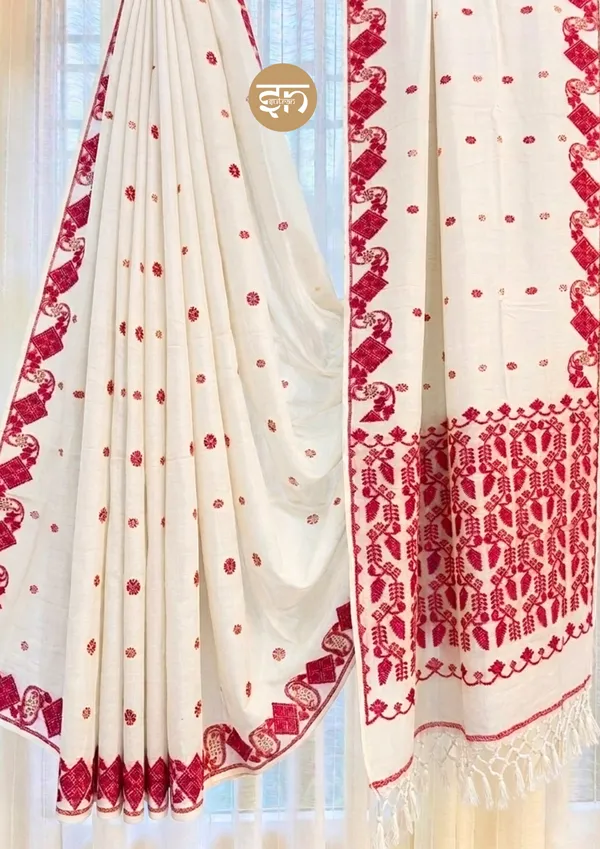 Mohona_Jamdani:_White_Soft_Jamdani_Saree_with_Detailed_Work