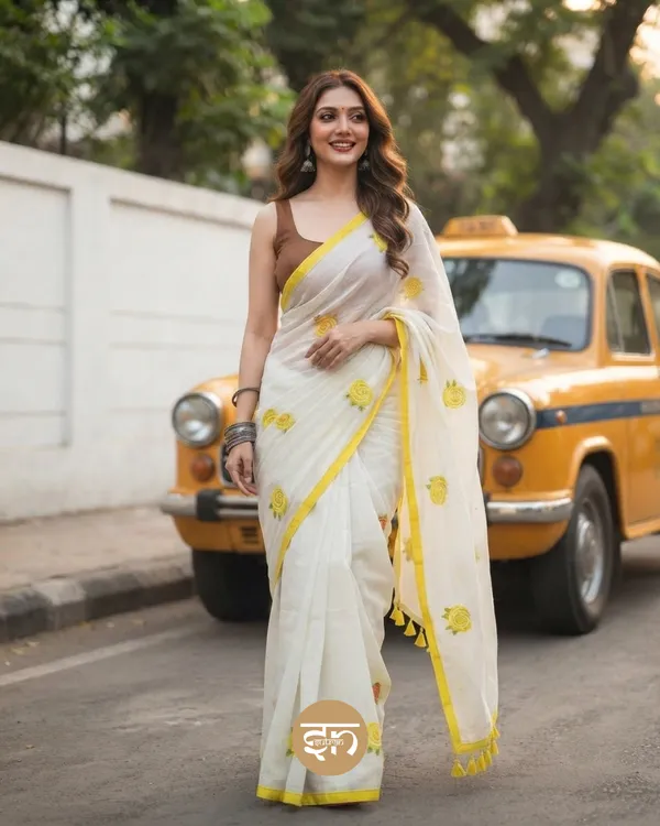 Seli_Fulkari:_White_Pure_Mul_Cotton_Saree_with_All-Over_Rose_Embroidery_Work