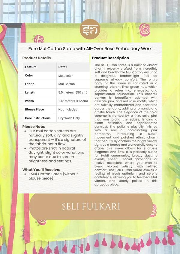 Seli_Fulkari:_White_Pure_Mul_Cotton_Saree_with_All-Over_Rose_Embroidery_Work
