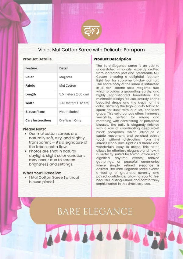 Bare_Elegance:_Magenta_Mul_Cotton_Saree_For_Women