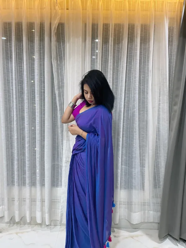 Bare_Elegance:_Blue_&_Pink_Mul_Cotton_Saree_For_Women