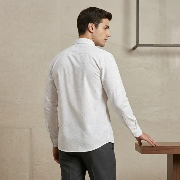 White_Cotton_Regular_Fit_Dotted_Full_Sleeve_Formal_Shirt_For_Men