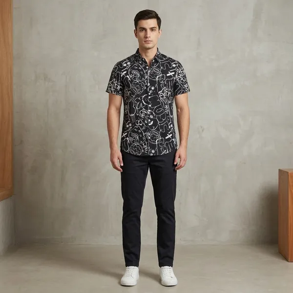 Black_Cotton_Regular_Fit_Graphic_Print_Short_Sleeve_Shirt_For_Men