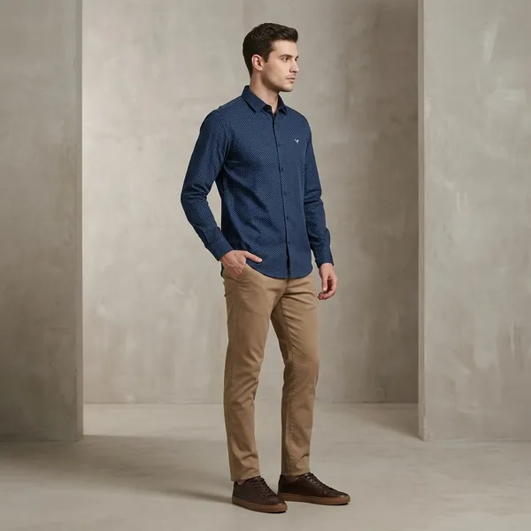Navy_Blue_Cotton_Regular_Fit_Polka_Dot_Casual_Shirt_For_Men