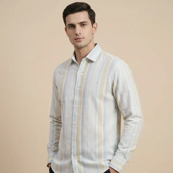 Light_Grey_Striped_Casual_Shirt_For_Men