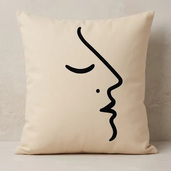 Cotton_Minimalist_Side_Profile_Face_Bold_Line_Art_Cushion_Cover_Pack_Of_2