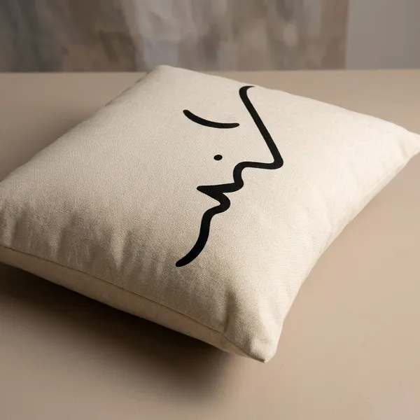 Cotton_Minimalist_Side_Profile_Face_Bold_Line_Art_Cushion_Cover_Pack_Of_2