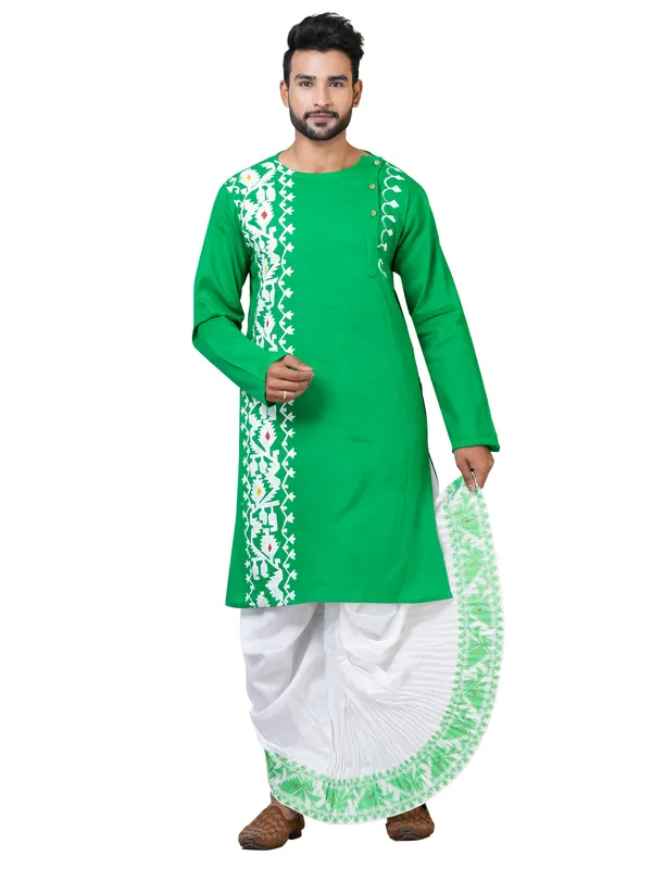 Hand_Fabric_Dhoti_Punjabi_Set