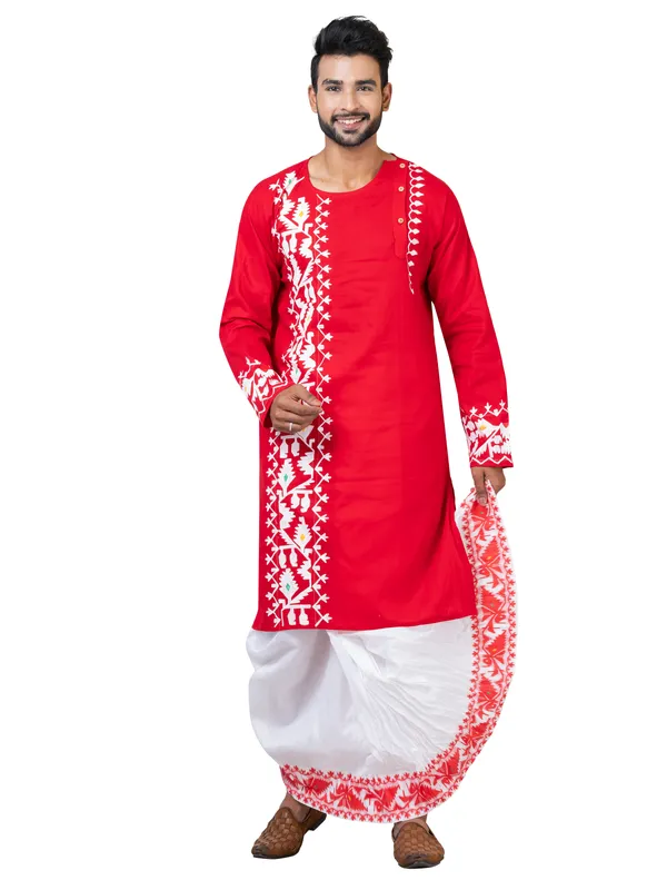 Hand_Fabric_Dhoti_Punjabi_Set