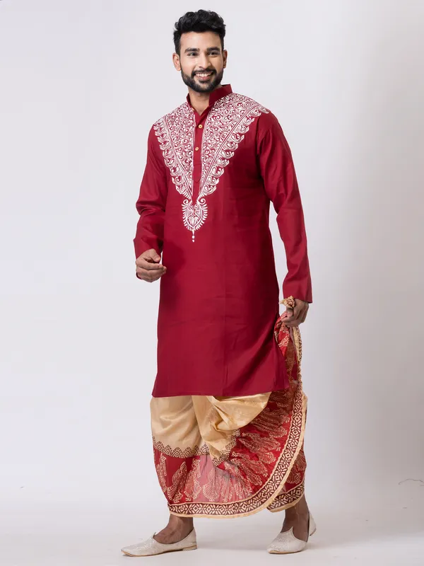 Hand_Fabric_Dhoti_Punjabi_Set
