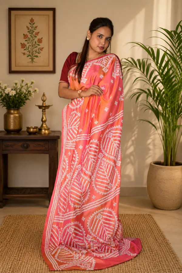 Handmade_Kanthastitch_Silk_Saree