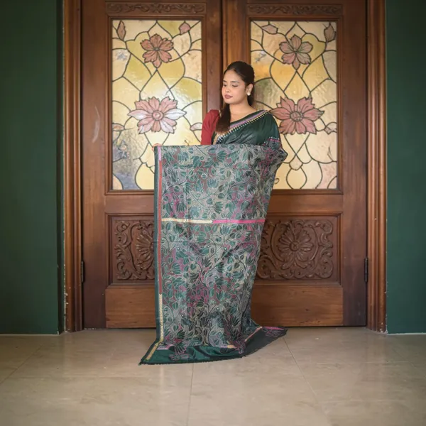 Handmade_Kanthastitch_Silk_Saree