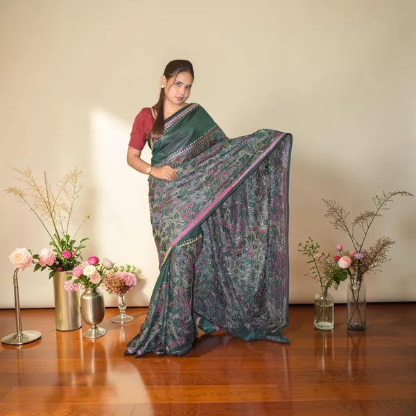 Handmade_Kanthastitch_Silk_Saree