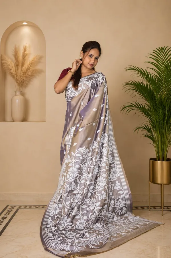 Handmade_Kanthastitch_Silk_Saree