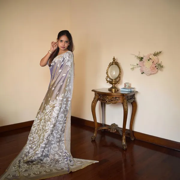 Handmade_Kanthastitch_Silk_Saree