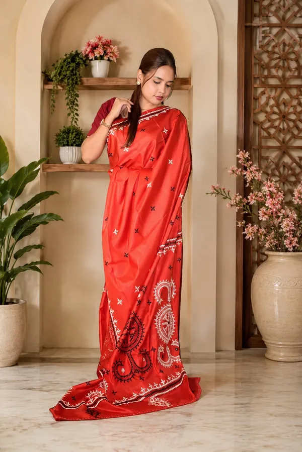 Handmade_Kanthastitch_Silk_Saree