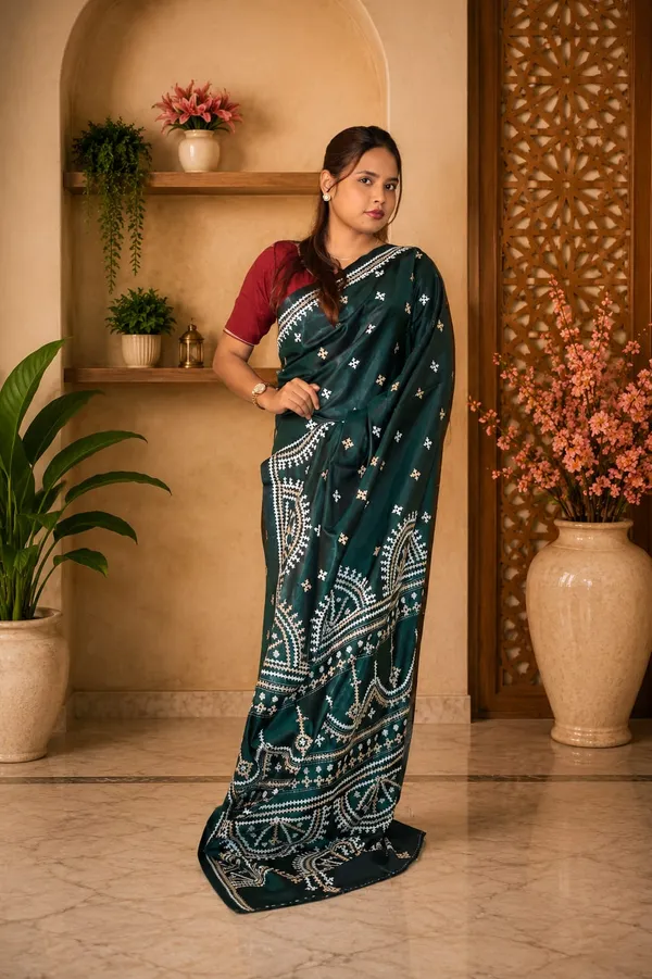 Handmade_Kanthastitch_Silk_Saree