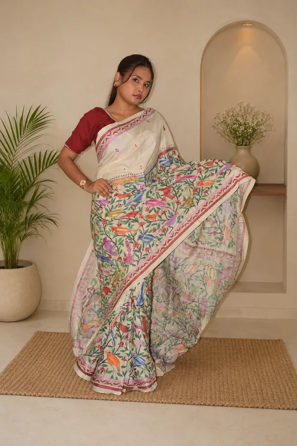 Handmade_Kanthastitch_Toshor_Saree
