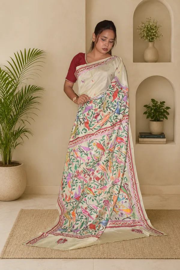 Handmade_Kanthastitch_Toshor_Saree
