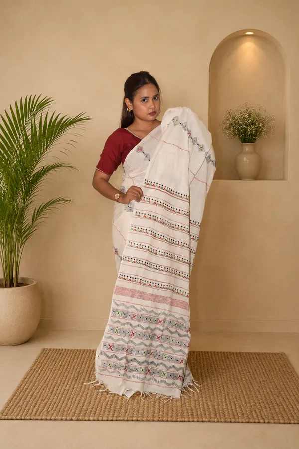 Handmade_Kanthastitch_Silk_Saree