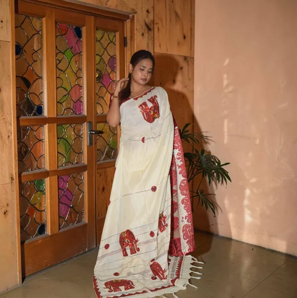 Handmade_Kanthastitch_Silk_Saree