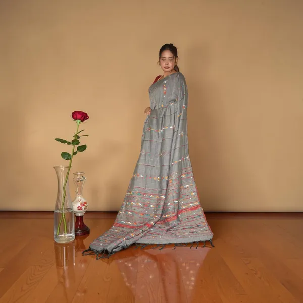 Handmade_Kanthastitch_Silk_Saree