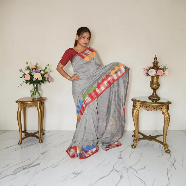 Handmade_Kanthastitch_Silk_Saree