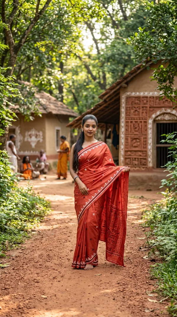 Handmade_Kanthastitch_Silk_Saree