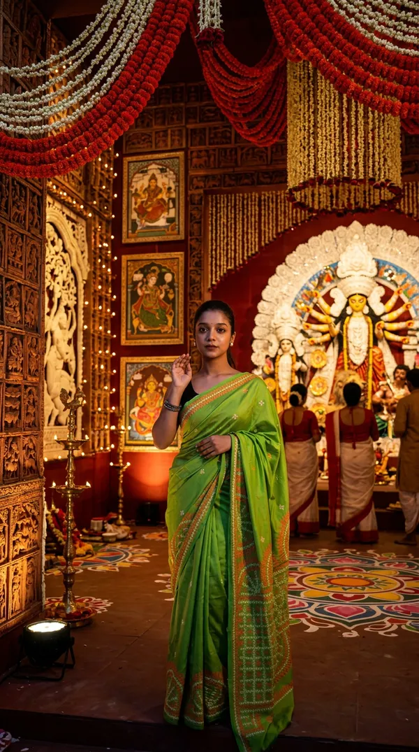 Handmade_Kanthastitch_Silk_Saree