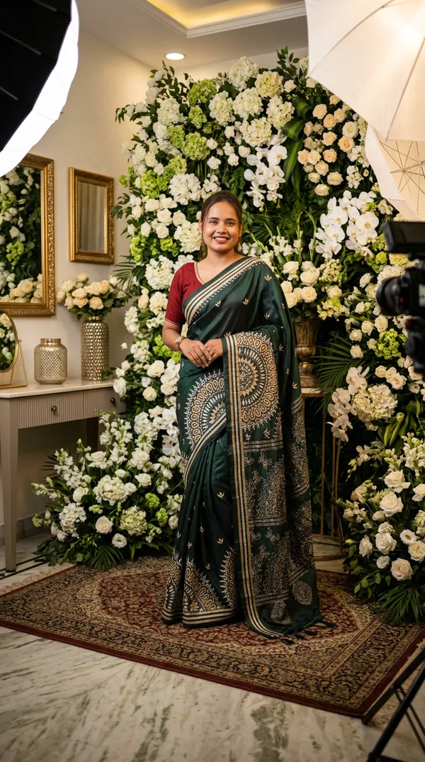 Handmade_Kanthastitch_Silk_Saree