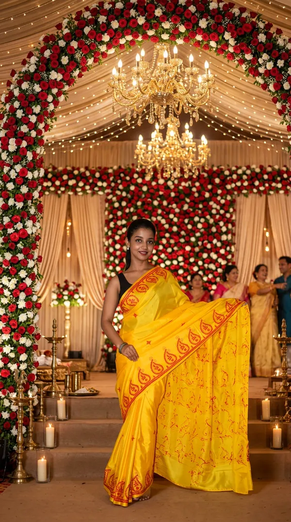 Handmade_Kanthastitch_Silk_Saree