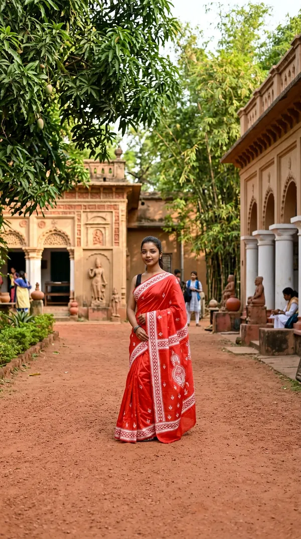 Handmade_Kanthastitch_Silk_Saree