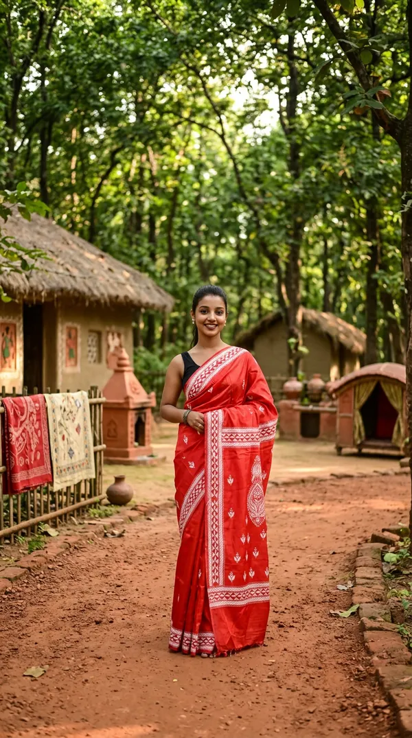 Handmade_Kanthastitch_Silk_Saree