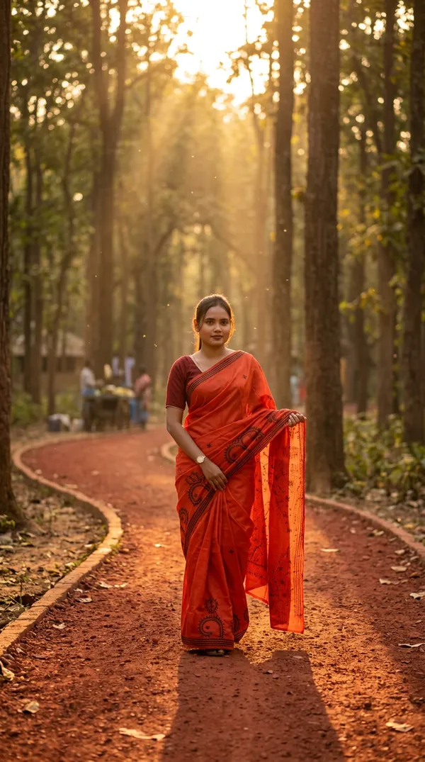 Handmade_Kanthastitch_Silk_Saree