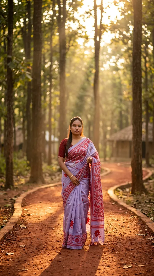 Handmade_Kanthastitch_Silk_Saree